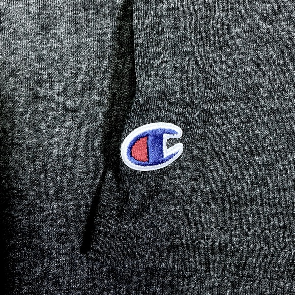 Champion Men's T Shirt Crew Neck Short Sleeve C Logo Unisex Charcoal Gray XL - Picture 8 of 16